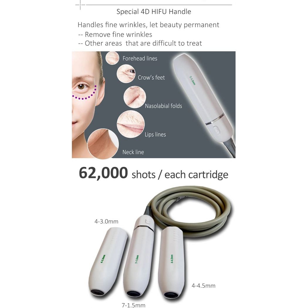 Portable 5 In 1 4D HIFU Eye Wrinkle Removal Face Lifting Slimming 3D Device